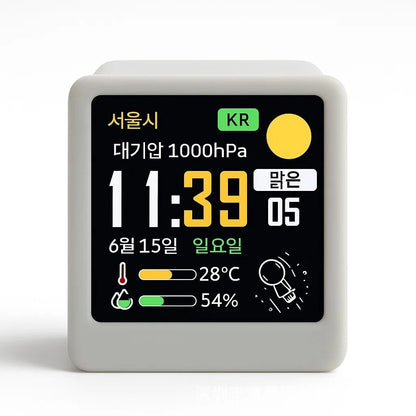 Mini WiFi Weather Clock – Animated Desktop Weather Station with Time, Forecast, and Multi-Functional Display