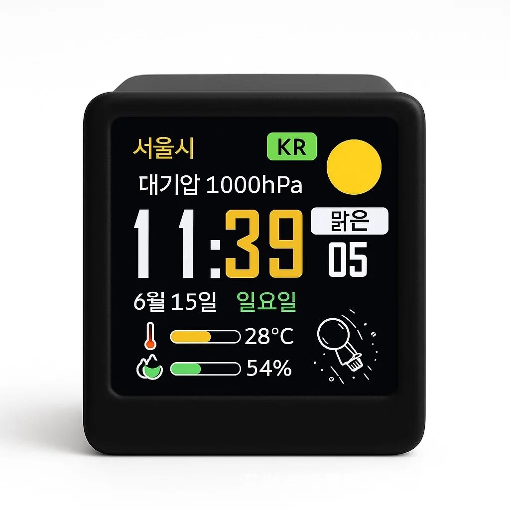 Mini WiFi Weather Clock – Animated Desktop Weather Station with Time, Forecast, and Multi-Functional Display
