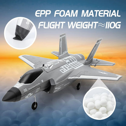 Four Channel Remote Control Fighter Jet with Brushless Motor and Fixed Wing Design