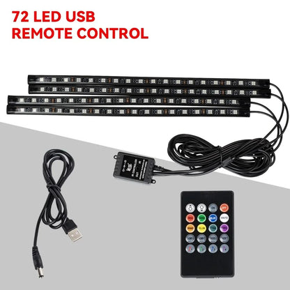 LED Car Interior Ambient Foot Lights with Music Control and App