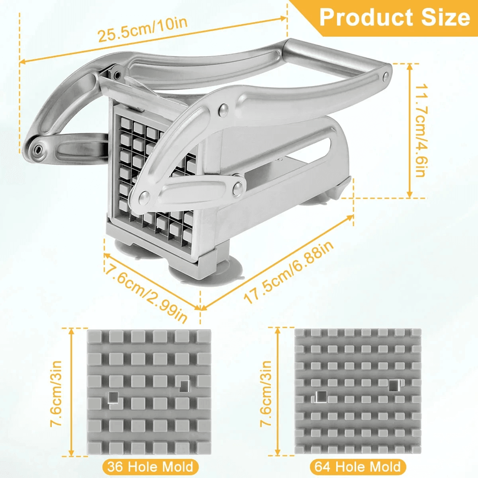 Stainless Steel Manual Potato Cutter and French Fries Slicer