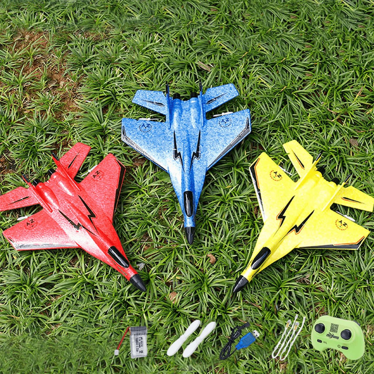 RC Glider Jet Fighter with Night Lights and Anti Falling Design for Beginners