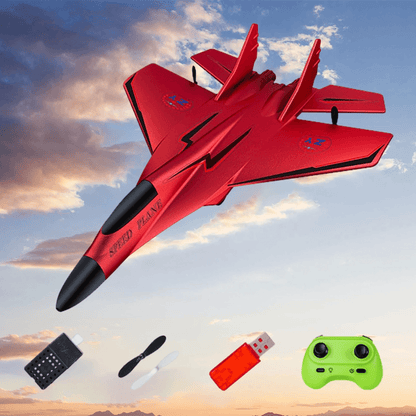 RC Glider Jet Fighter with Night Lights and Anti Falling Design for Beginners