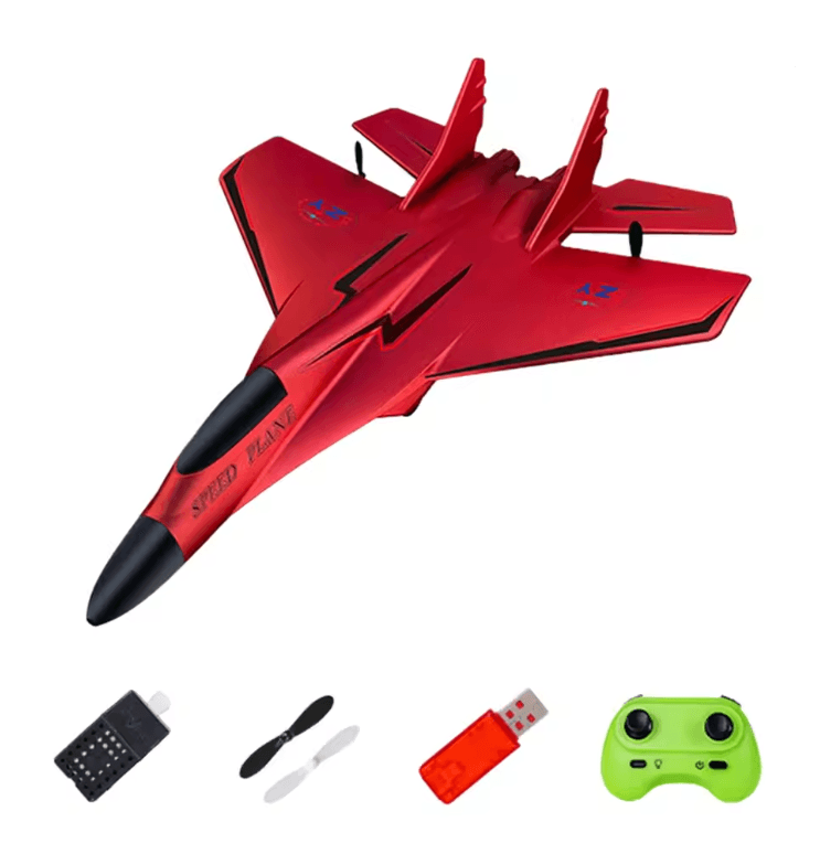 RC Glider Jet Fighter with Night Lights and Anti Falling Design for Beginners
