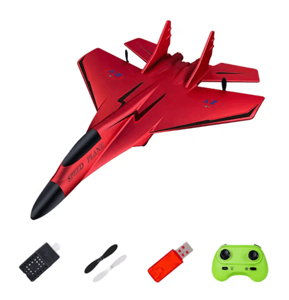 RC Glider Jet Fighter with Night Lights and Anti Falling Design for Beginners