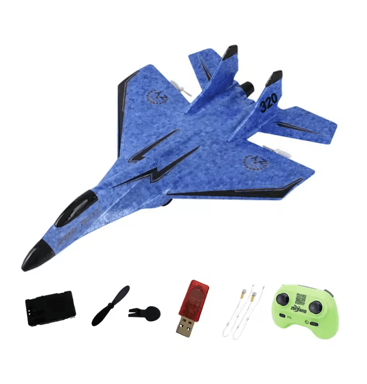 RC Glider Jet Fighter with Night Lights and Anti Falling Design for Beginners