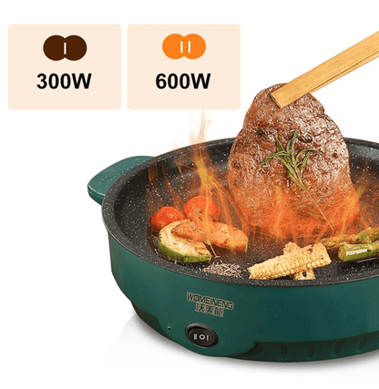 Electric MultiCooker with Non Stick Frying Pan for Steaks, Fish, and Omelettes