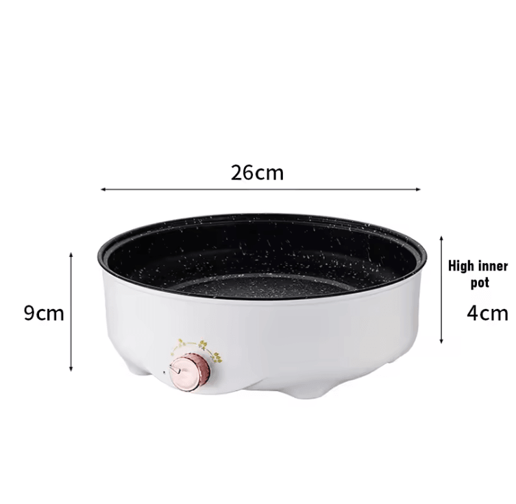 Electric MultiCooker with Non Stick Frying Pan for Steaks, Fish, and Omelettes