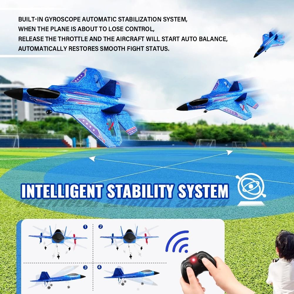 Remote Control Foam Jet Aircraft with LED Lights