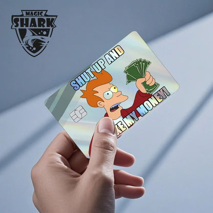 Magic Shark Holographic Skull Panda Sticker for Cards