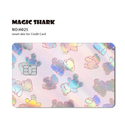Magic Shark Holographic Skull Panda Sticker for Cards
