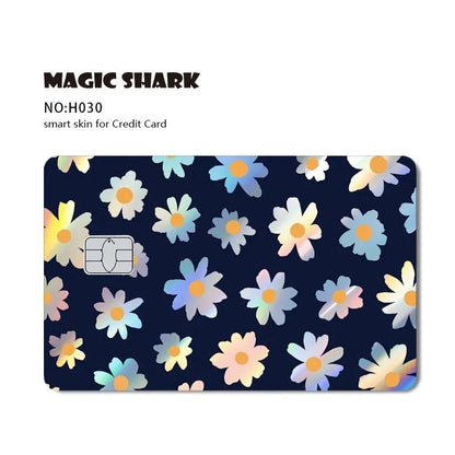 Magic Shark Holographic Skull Panda Sticker for Cards