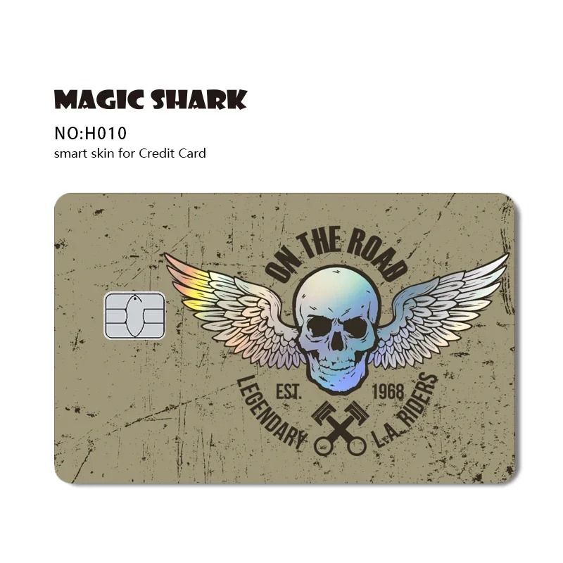 Magic Shark Holographic Skull Panda Sticker for Cards
