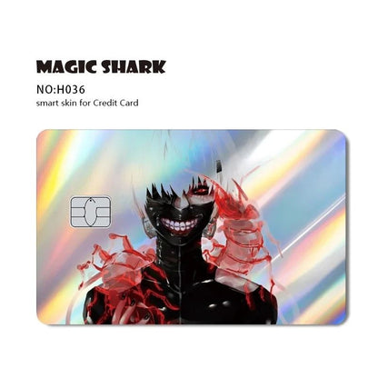 Magic Shark Holographic Skull Panda Sticker for Cards