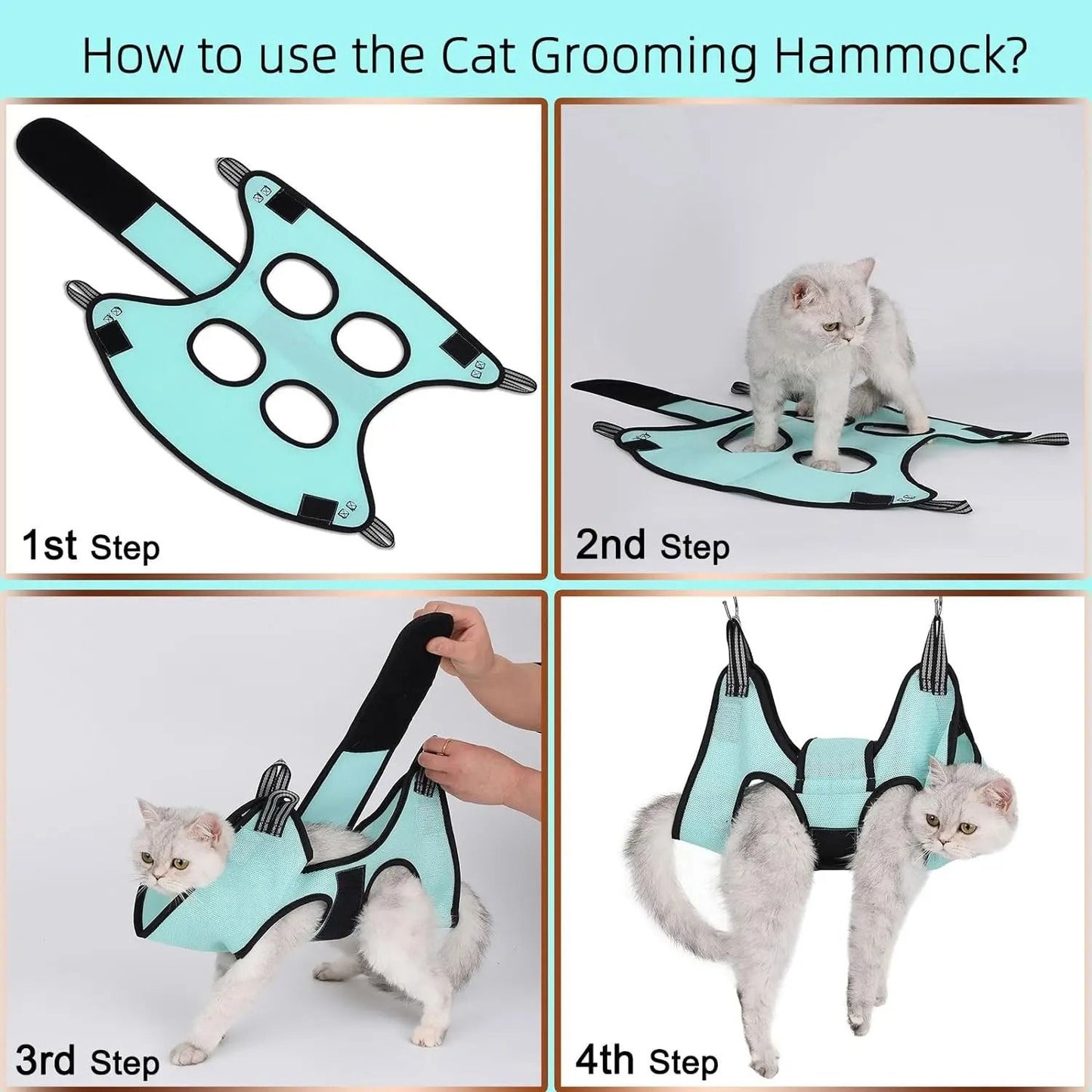 Pet Grooming Hammock Helper for Cats and Dogs