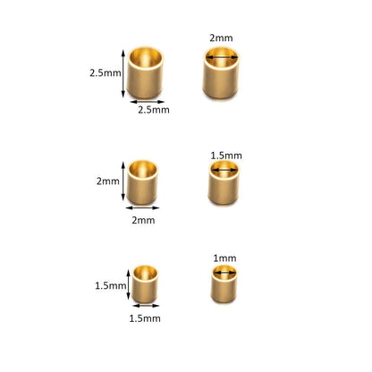 Stainless Steel Crimp Tube Beads 100 pcs