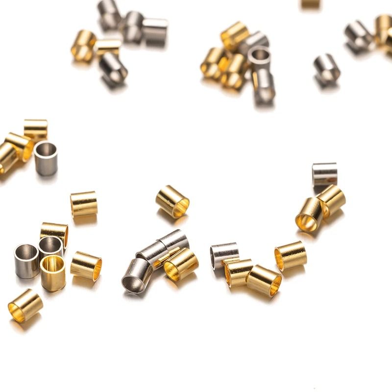 Stainless Steel Crimp Tube Beads 100 pcs