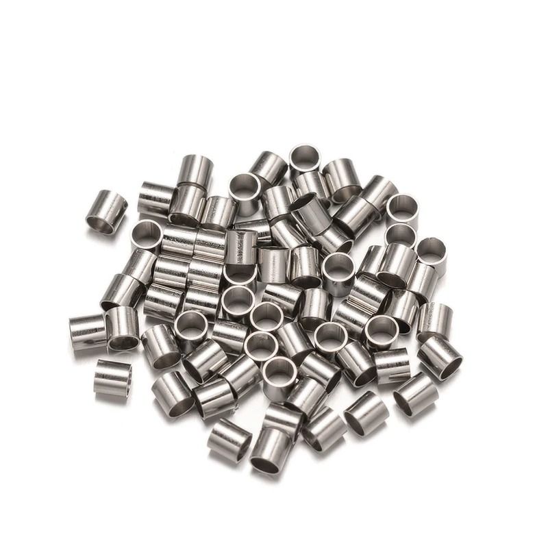 Stainless Steel Crimp Tube Beads 100 pcs