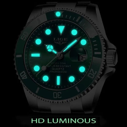 Luxury Diver Watch 30 ATM Waterproof with Date Display
