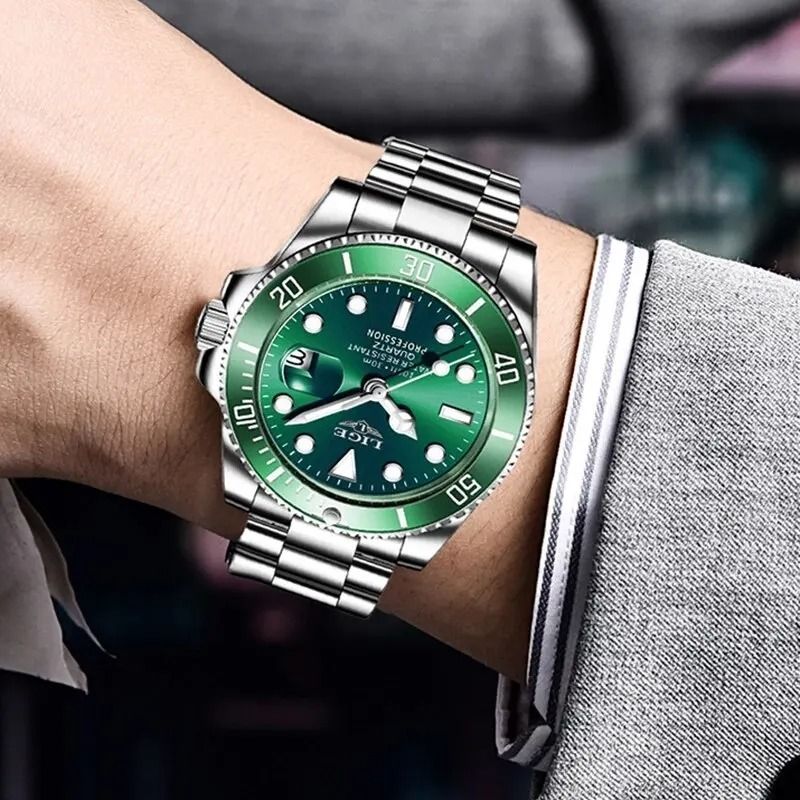 Luxury Diver Watch 30 ATM Waterproof with Date Display