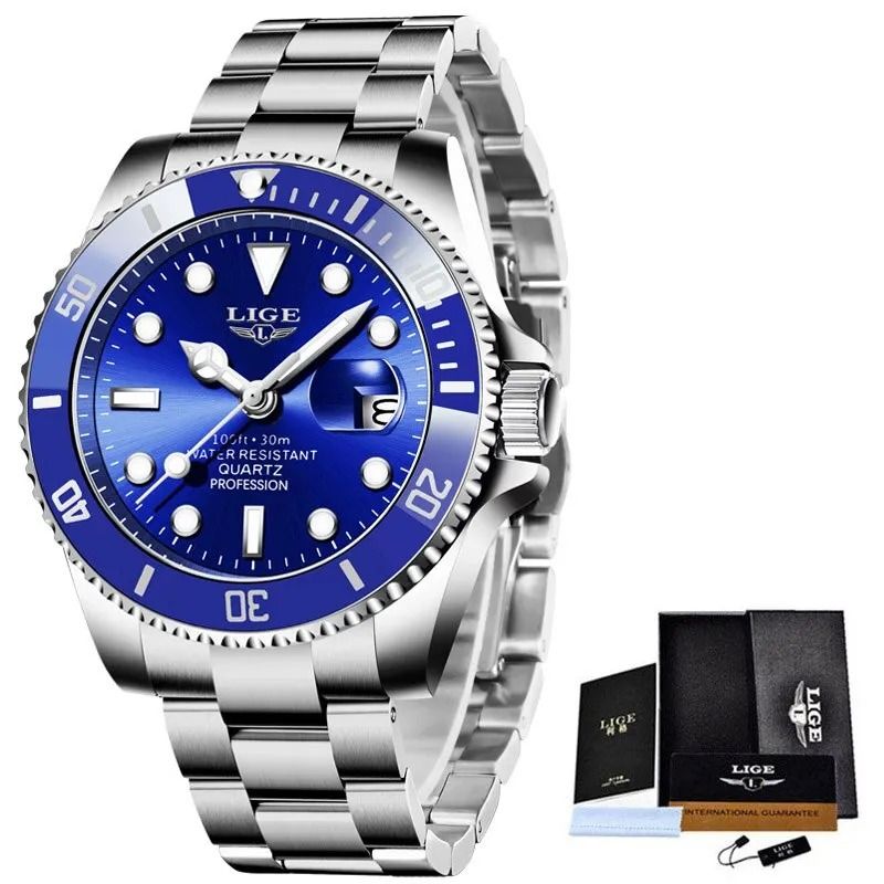 Luxury Diver Watch 30 ATM Waterproof with Date Display