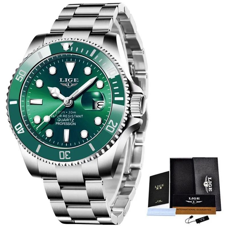 Luxury Diver Watch 30 ATM Waterproof with Date Display
