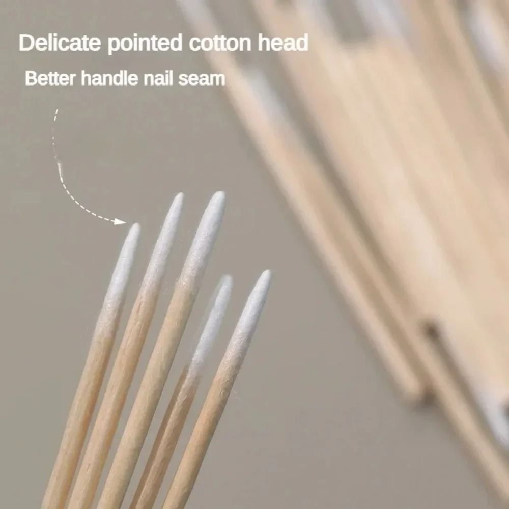Wood Cotton Nail Clean Sticks for Manicure