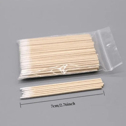 Wood Cotton Nail Clean Sticks for Manicure