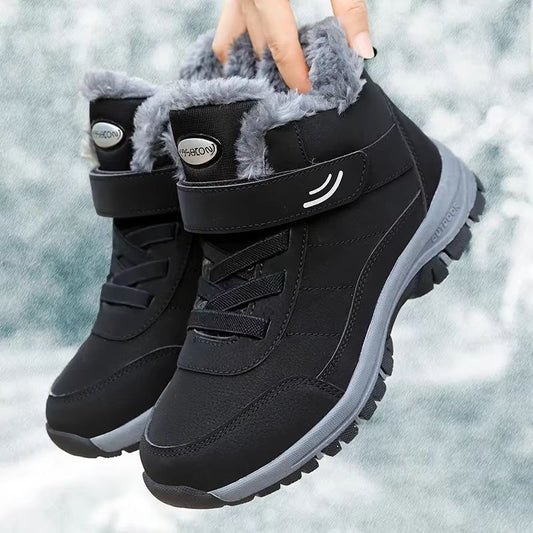 Women's Winter Snow Boots – Warm Fur Lined Platform Ankle Boots with Non-Slip Sole for Outdoor Hiking & Everyday Comfort