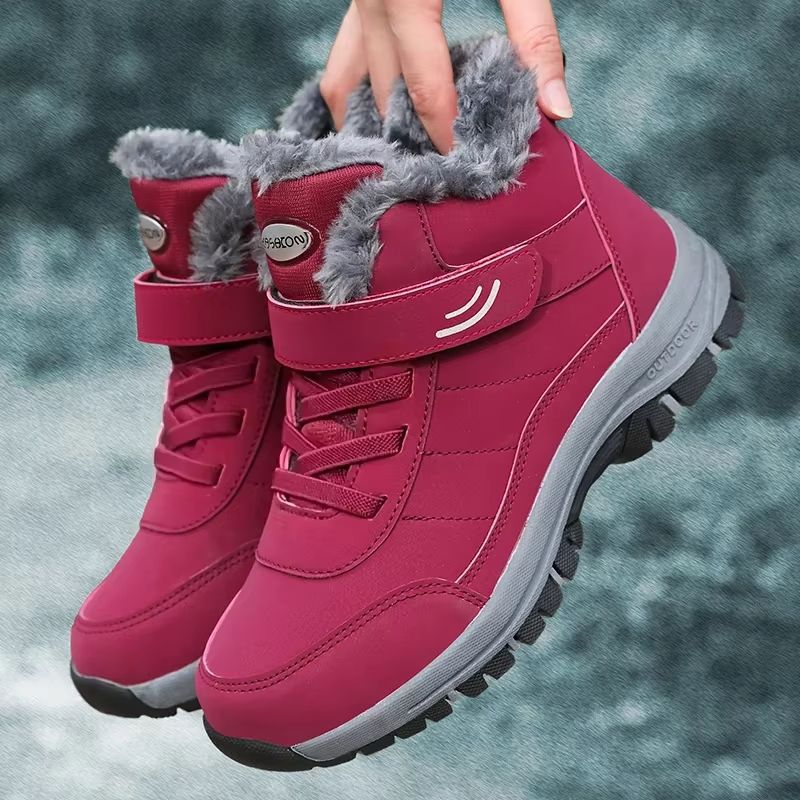 Women's Winter Snow Boots – Warm Fur Lined Platform Ankle Boots with Non-Slip Sole for Outdoor Hiking & Everyday Comfort