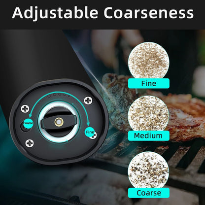 Electric Automatic Salt & Pepper Grinder with LED Light and Adjustable Coarseness