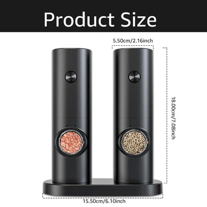 Electric Automatic Salt & Pepper Grinder with LED Light and Adjustable Coarseness