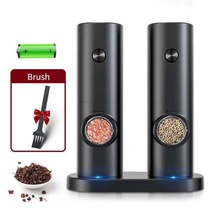 Electric Automatic Salt & Pepper Grinder with LED Light and Adjustable Coarseness