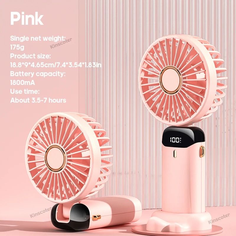 USB Foldable Mini Fan with Neck Strap and Multiple Speed Settings