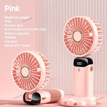 USB Foldable Mini Fan with Neck Strap and Multiple Speed Settings