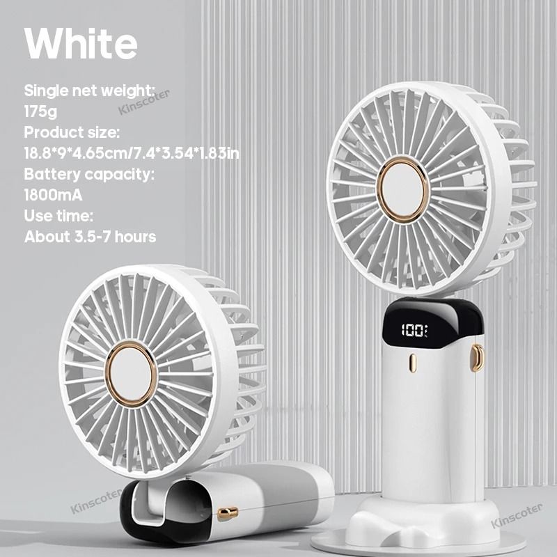USB Foldable Mini Fan with Neck Strap and Multiple Speed Settings