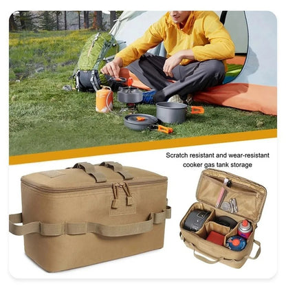 Outdoor Camping Gas Tank Storage Bag with Large Capacity for Tools and Cookware