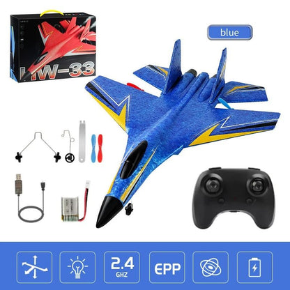 Remote Control Airplane with Gyro Stabilizer and Night Lights