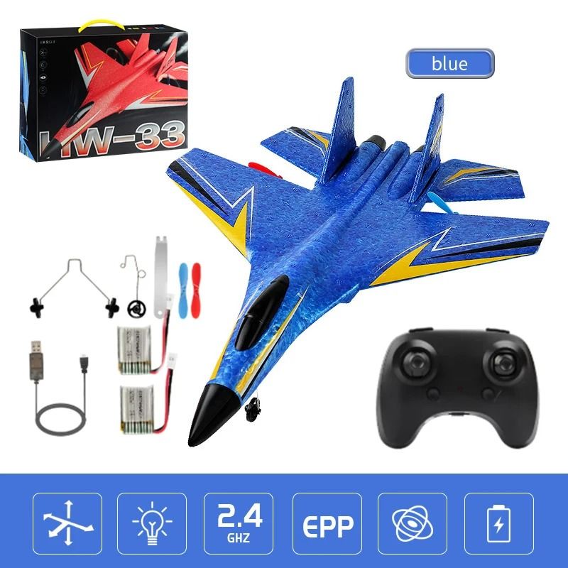 Remote Control Airplane with Gyro Stabilizer and Night Lights