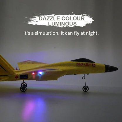Remote Control Airplane with Gyro Stabilizer and Night Lights