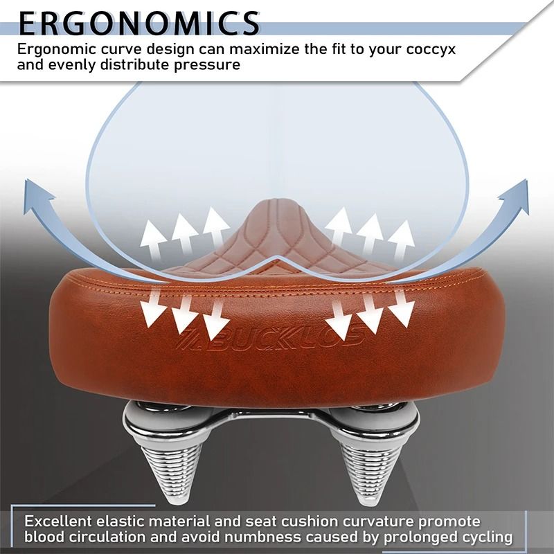 Oversized Ergonomic Bike Saddle for Road and Mountain