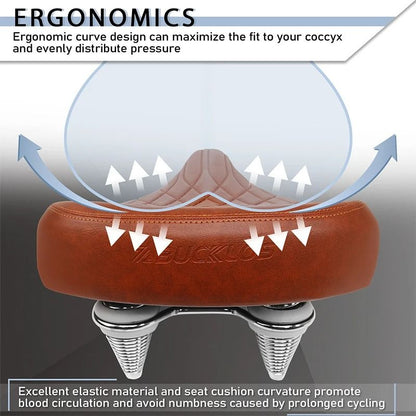 Oversized Ergonomic Bike Saddle for Road and Mountain