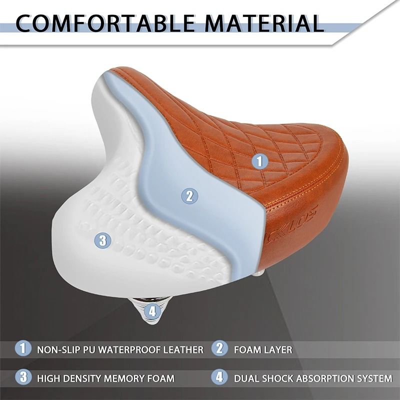 Oversized Ergonomic Bike Saddle for Road and Mountain