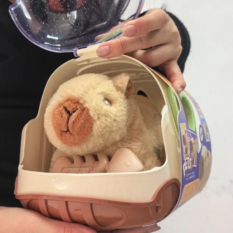 Electric Capybara Walking Plush Toy with Sound for Kids