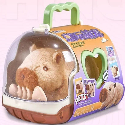 Electric Capybara Walking Plush Toy with Sound for Kids