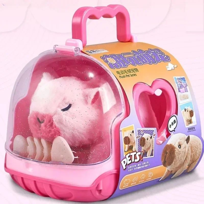 Electric Capybara Walking Plush Toy with Sound for Kids
