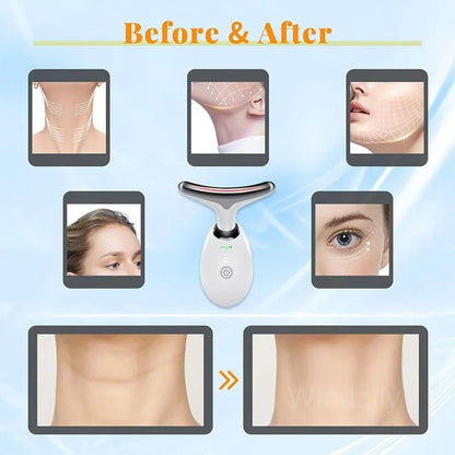 Face Lift Neck Beauty Device with 7 Light Therapy Modes and EMS Microcurrent Massage