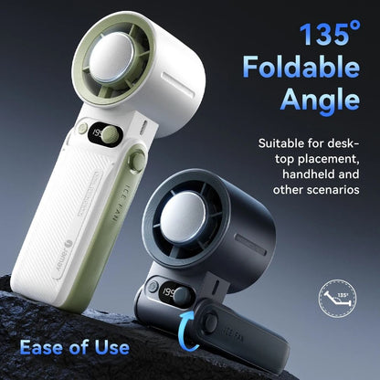 Portable Handheld Turbo Fan with LED Display and Adjustable Wind Speed