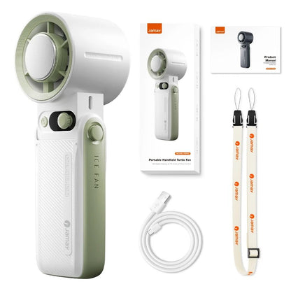 Portable Handheld Turbo Fan with LED Display and Adjustable Wind Speed