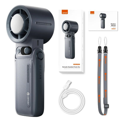 Portable Handheld Turbo Fan with LED Display and Adjustable Wind Speed
